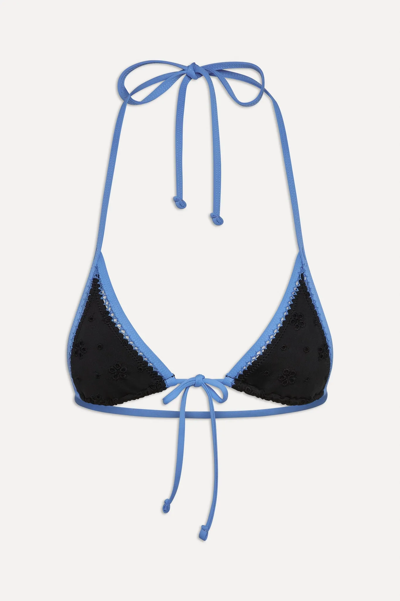 Paradise Eyelet Halter Bikini Top - Eclipse