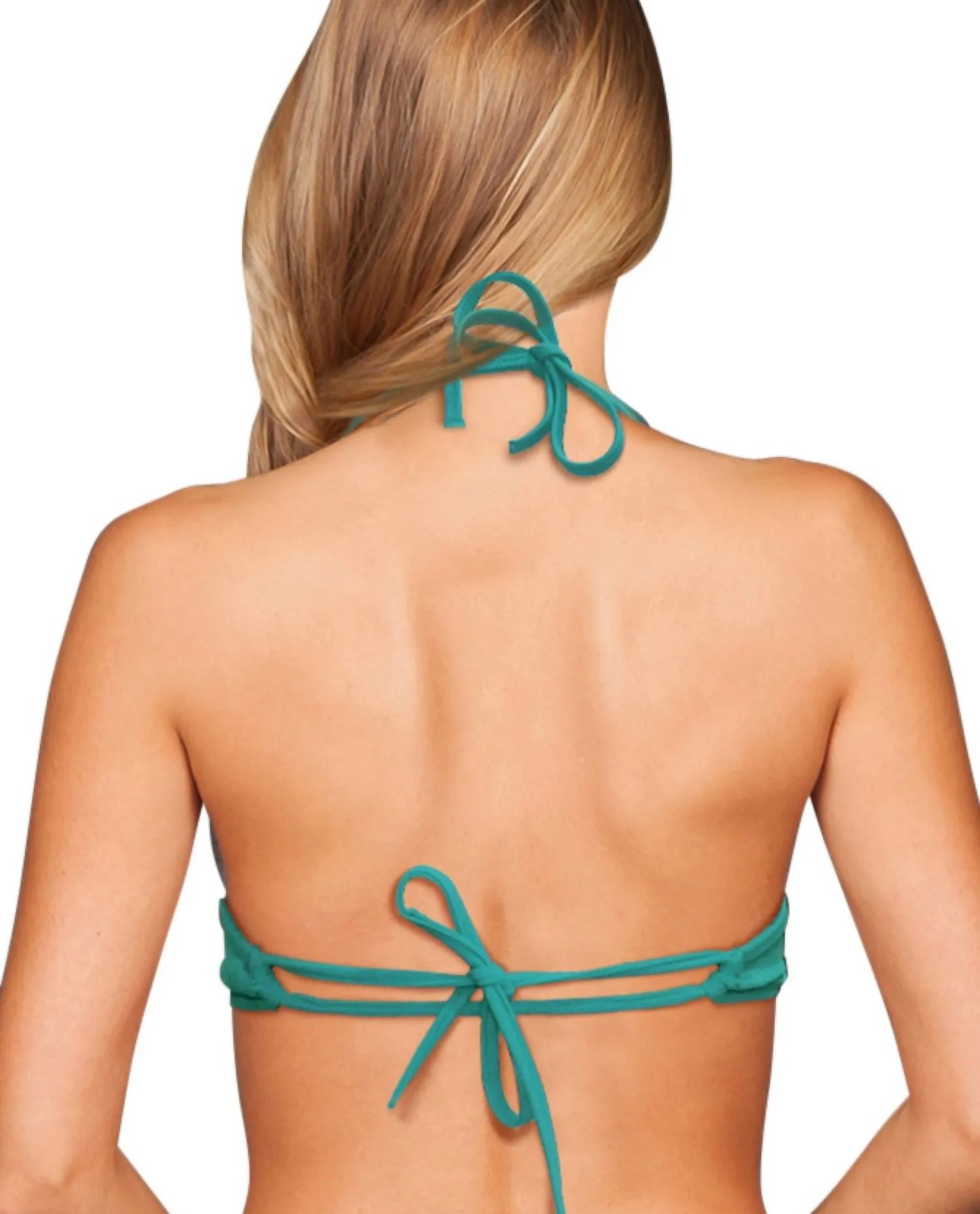 Peacock Underwire Halter Tie Back Bikini Top