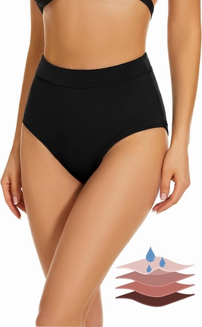 Period Swimwear Bikini Menstrual Leakproof Swim Bottoms UPF 50  Waterproof Brief Light Flow for Women Girls Teens