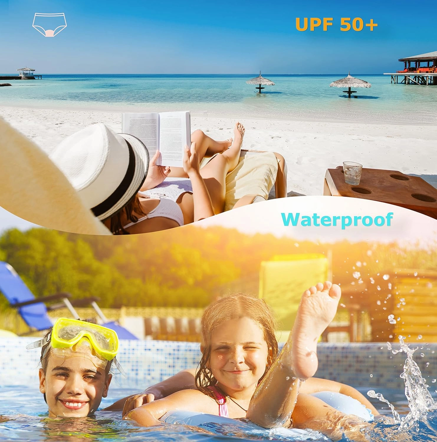 Period Swimwear Bikini Menstrual Leakproof Swim Bottoms UPF 50  Waterproof Brief Light Flow for Women Girls Teens