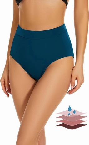 Period Swimwear Bikini Menstrual Leakproof Swim Bottoms UPF 50  Waterproof Brief Light Flow for Women Girls Teens