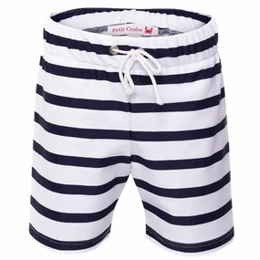 Petit Crabe White/Blue Alex UV Shorts