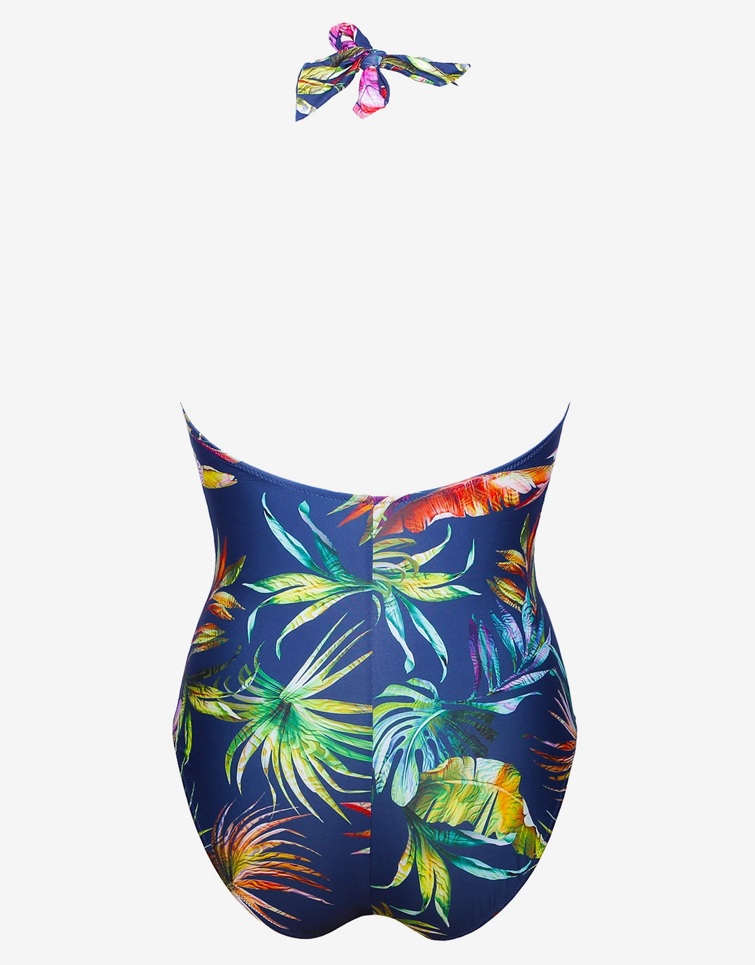 Plunge Halter Swimsuit - Indigo Rainbow