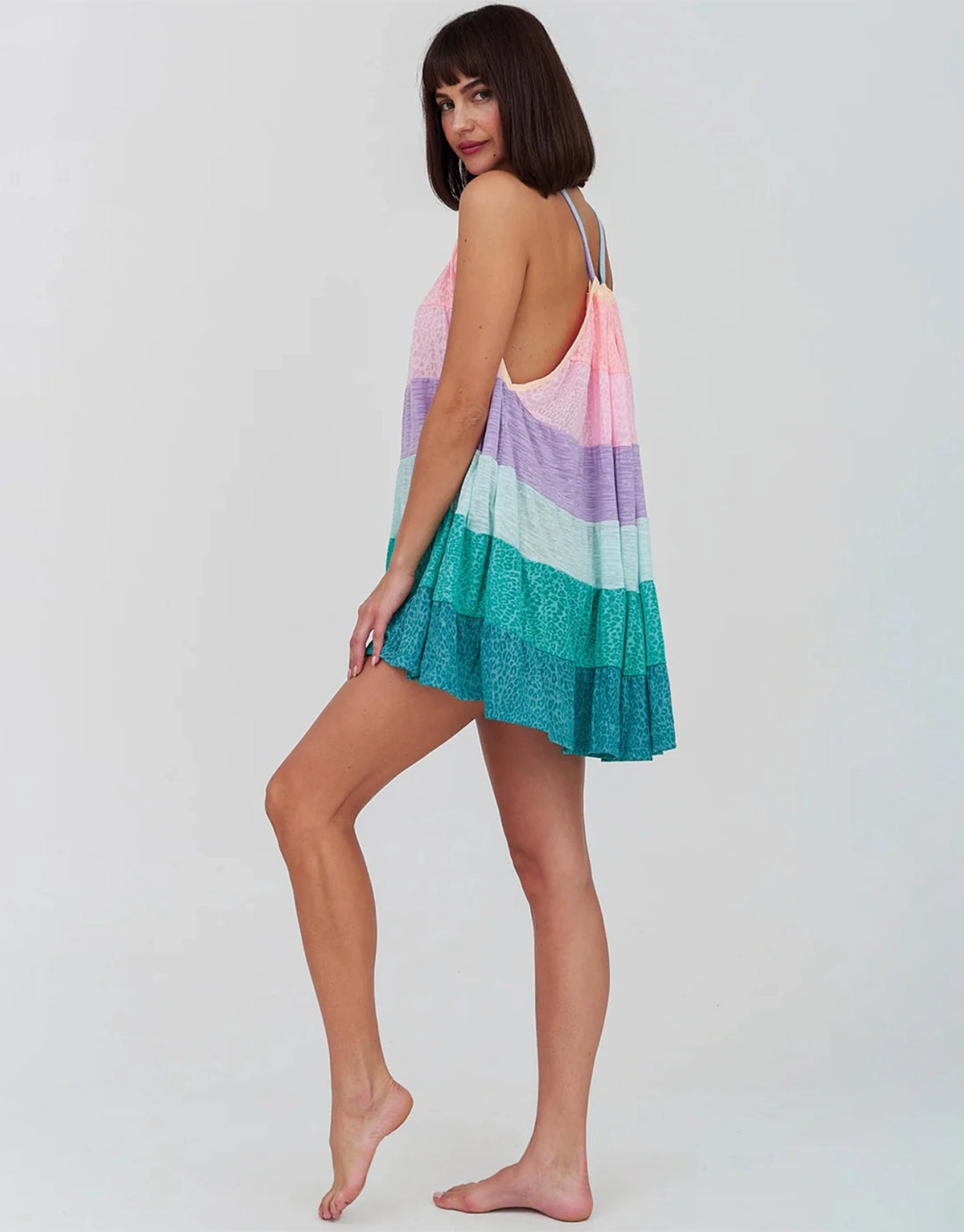 Popsicle Halter Mini Dress - Pastels