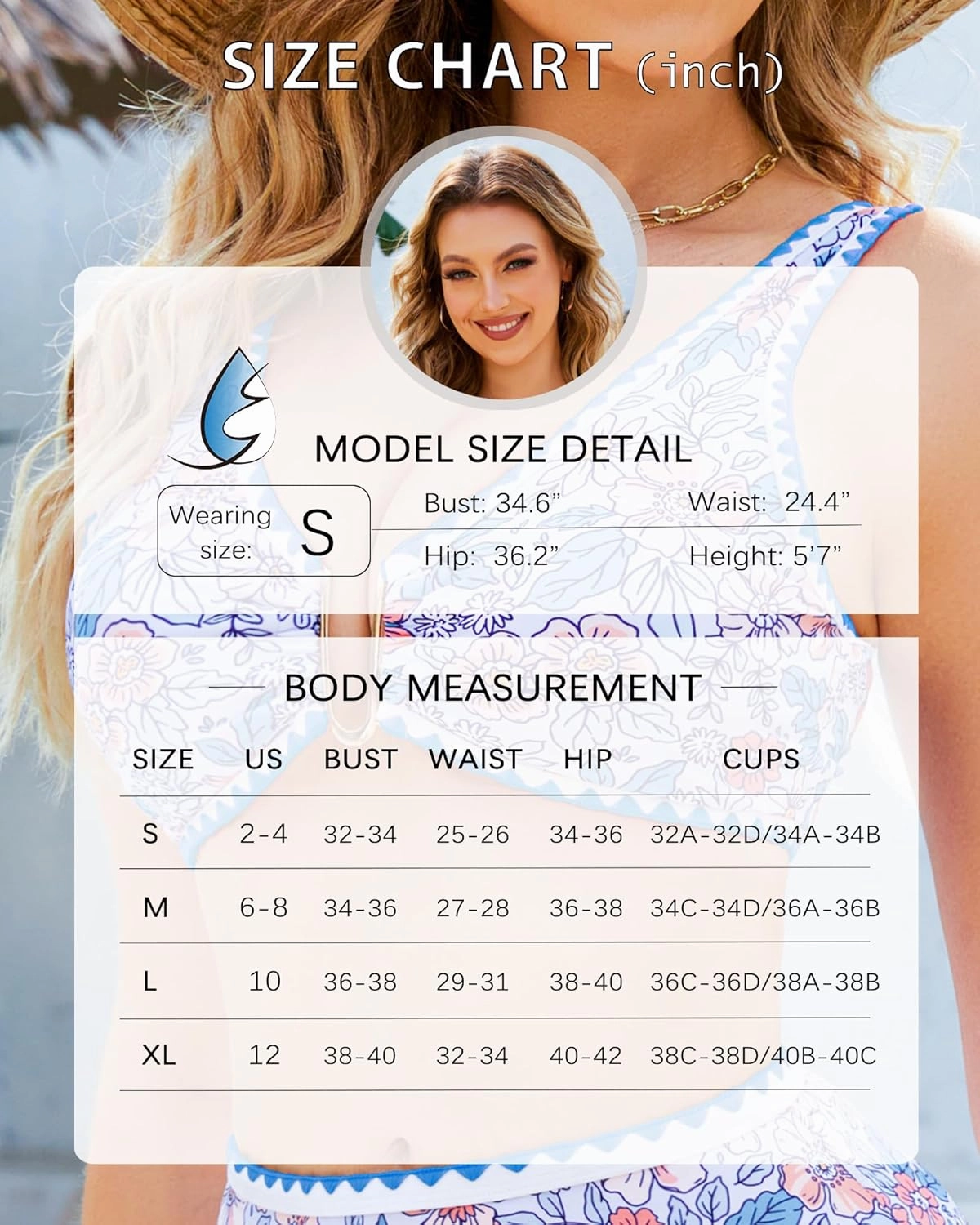 Push Up Bikini Top for Women U Wired Wide Straps Swimsuit Tops Scoop Neck Padded Lace Up Back Bathing Suit Top Only