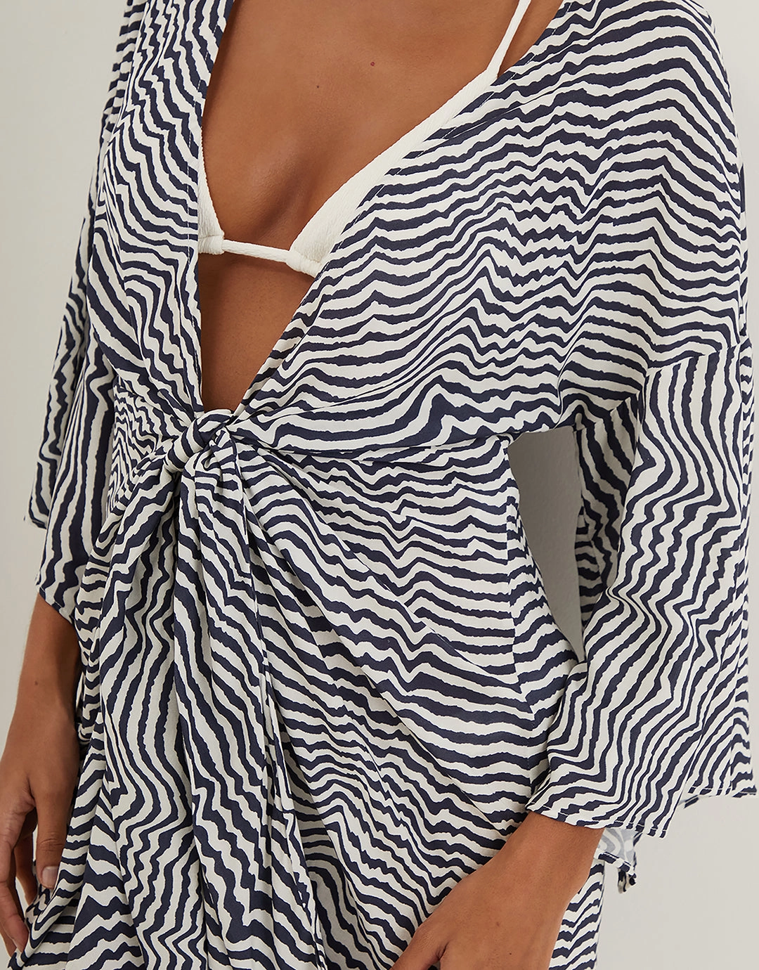 Ravine Perola Knot Short Cover Up - Stripe