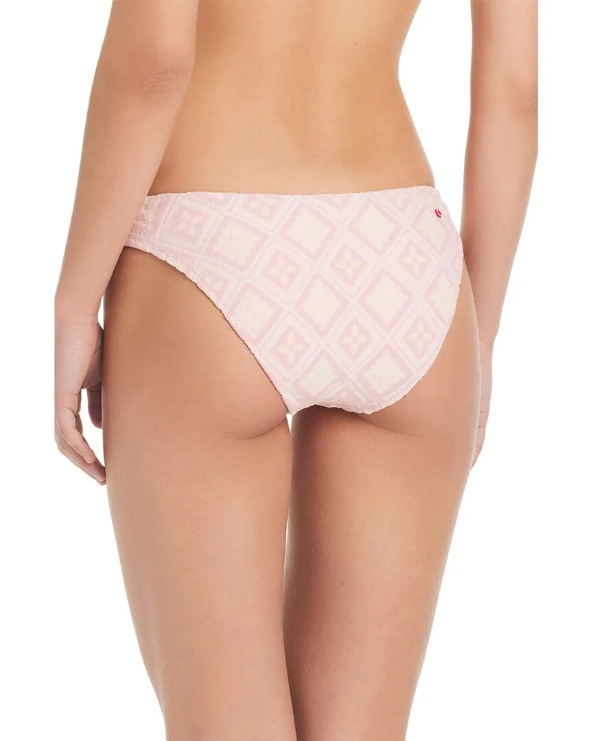 Red Carter Jacquard Geo Scoop Swim Bottoms