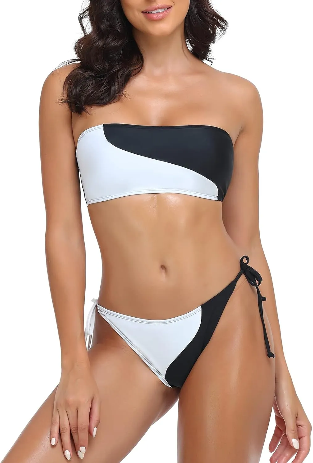 RELLECIGA Women's Bandeau Bikini Set