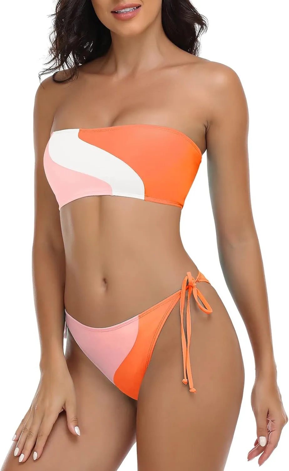 RELLECIGA Women's Bandeau Bikini Set