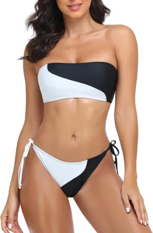 RELLECIGA Women's Bandeau Bikini Set
