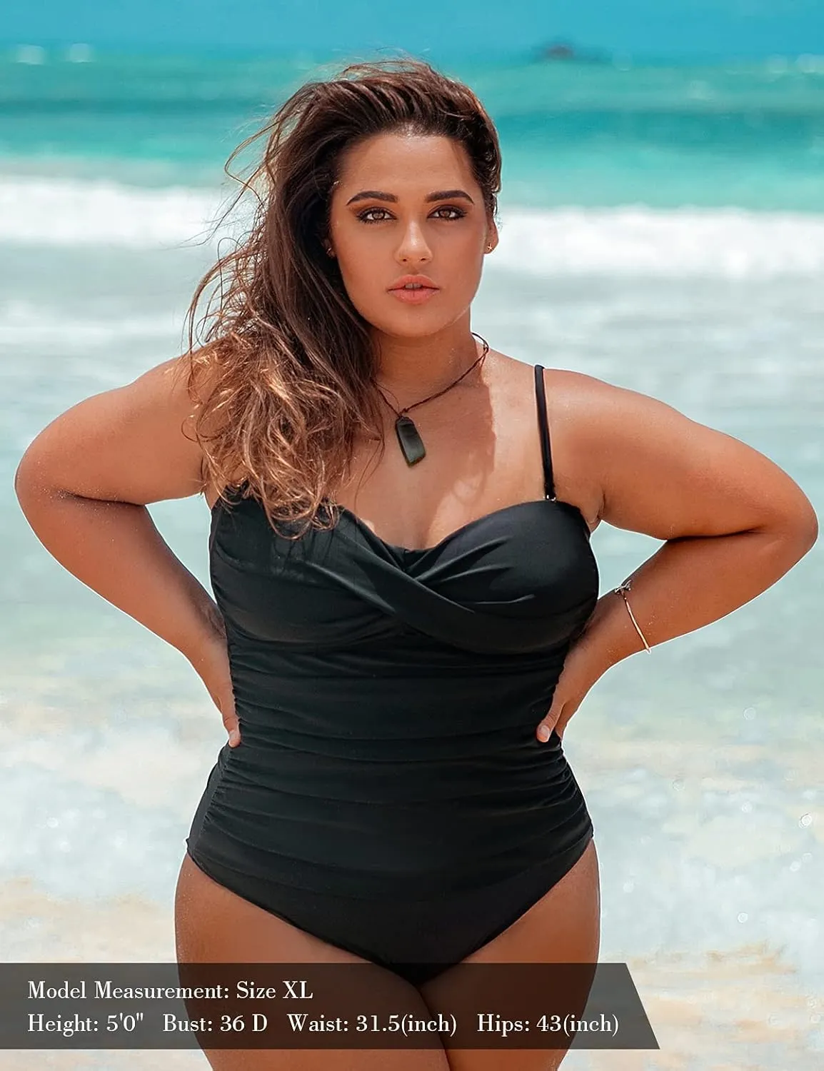 RELLECIGA Women's Strapless One Piece Swimsuit