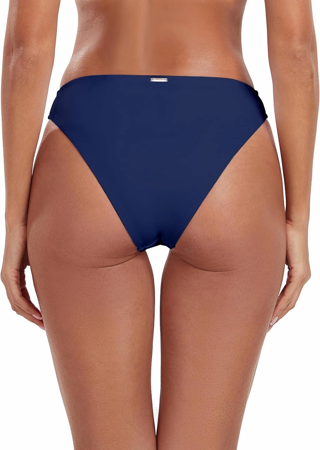 RELLECIGA Women's Mid Waisted High Cut Bikini Bottoms