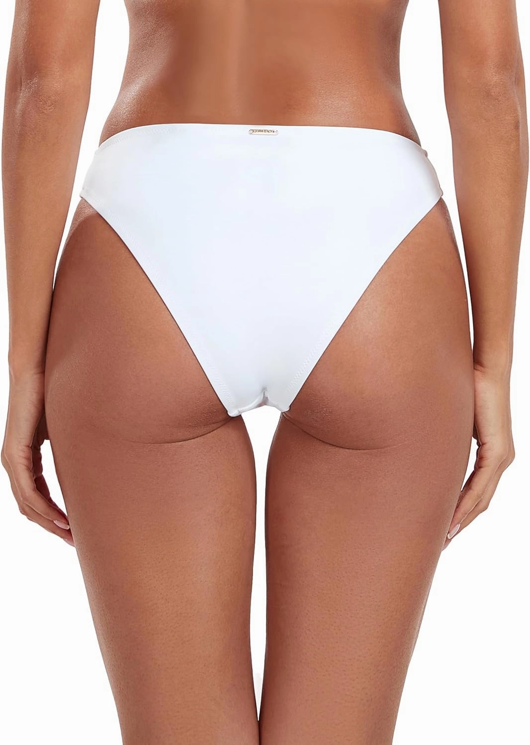 RELLECIGA Women's Mid Waisted High Cut Bikini Bottoms