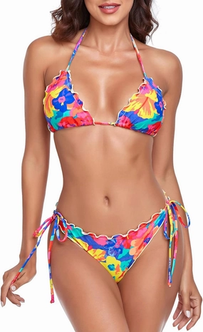 RELLECIGA Women's Wavy Bikini Set