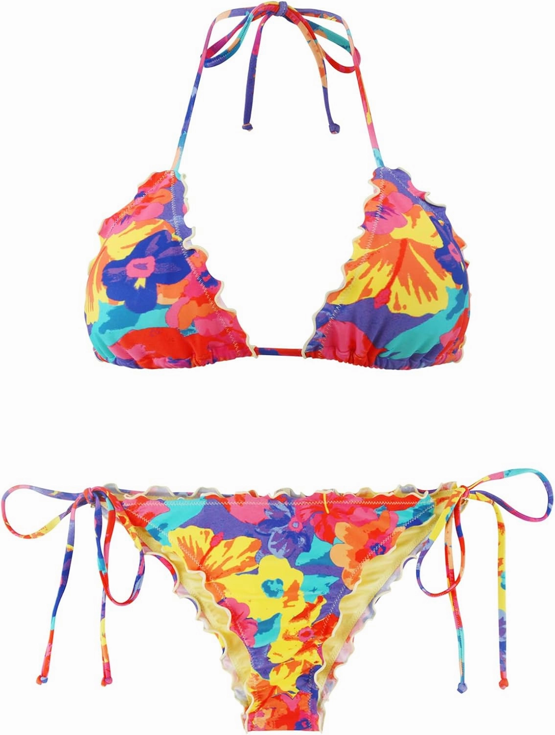 RELLECIGA Women's Wavy Bikini Set