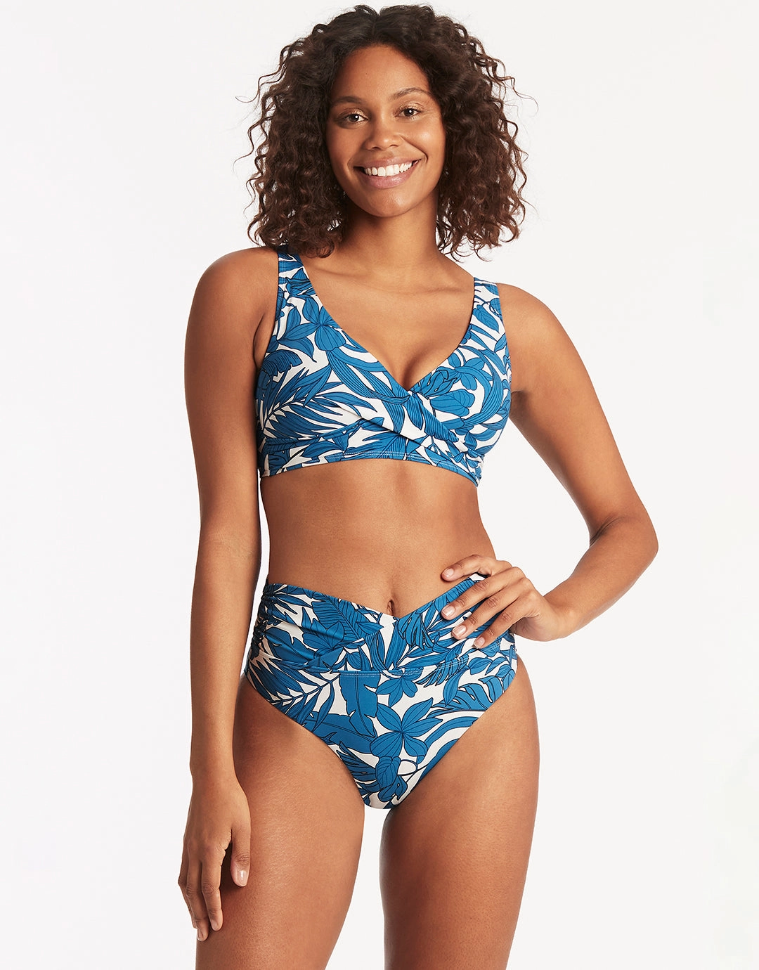 Retreat Wrap High Waist Bikini Pant - Lagoon