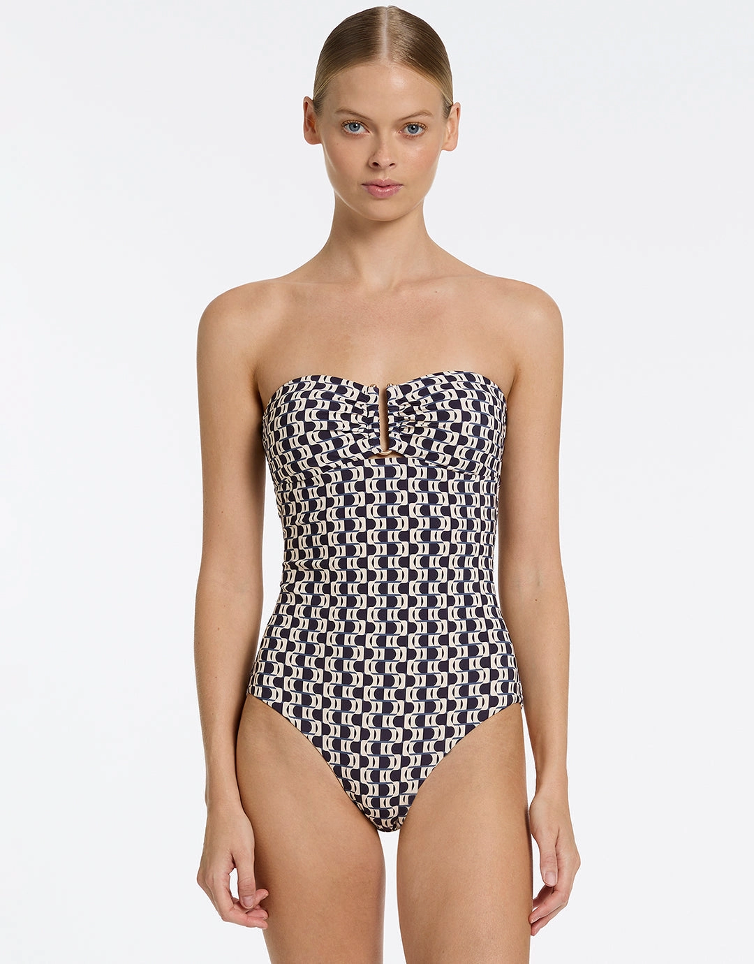 Rio Moulded Bandeau Swimsuit - Ink