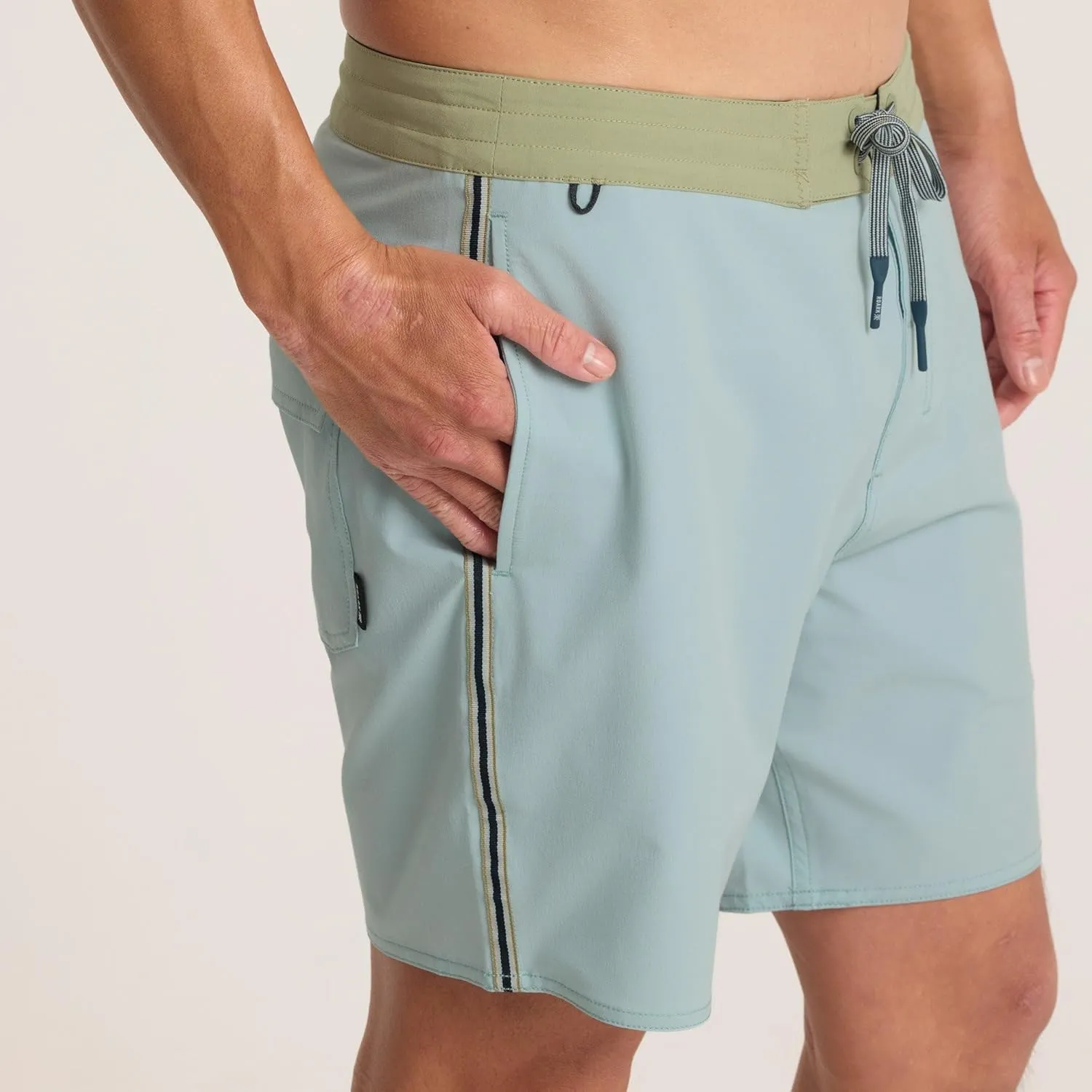 Roark Chiller Men's Swim Trunks C Quick-Dry Boardshorts with 4-Way Stretch, Hemp Blend Fabric, Pockets & Adjustable Waist