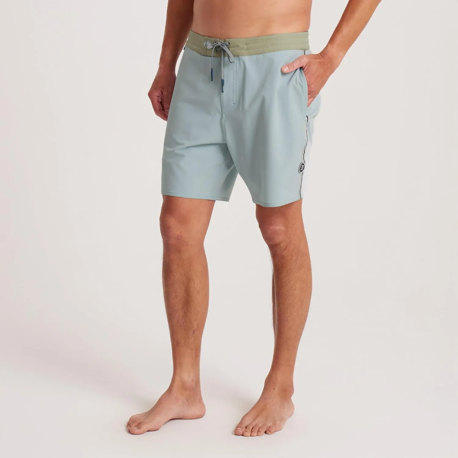 Roark Chiller Men's Swim Trunks C Quick-Dry Boardshorts with 4-Way Stretch, Hemp Blend Fabric, Pockets & Adjustable Waist