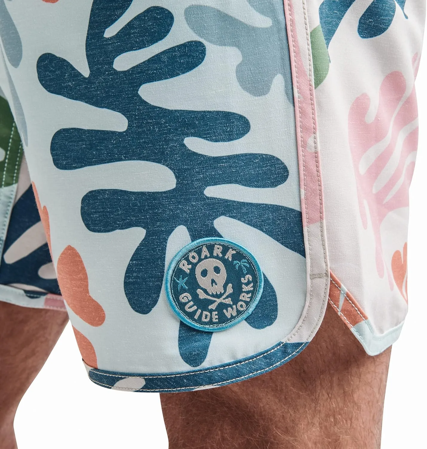 Roark Chiller Men's Swim Trunks C Quick-Dry Boardshorts with 4-Way Stretch, Hemp Blend Fabric, Pockets & Adjustable Waist