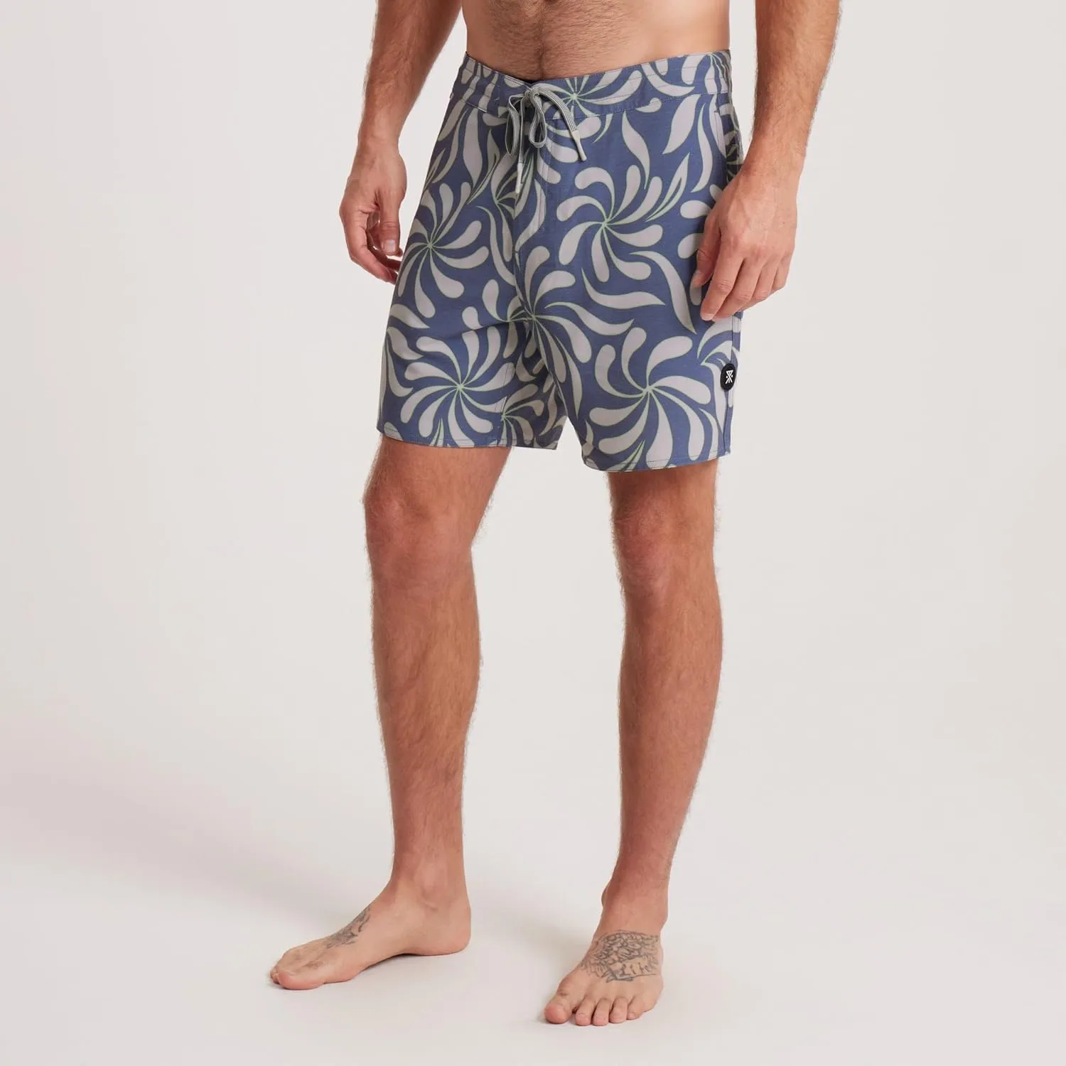 Roark Chiller Men's Swim Trunks C Quick-Dry Boardshorts with 4-Way Stretch, Hemp Blend Fabric, Pockets & Adjustable Waist