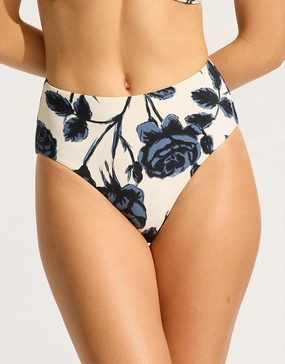 Rococo High Waist Bikini Pant - Black