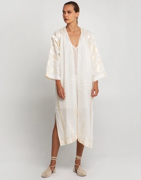 Roots Kimono - Natural and Champagne