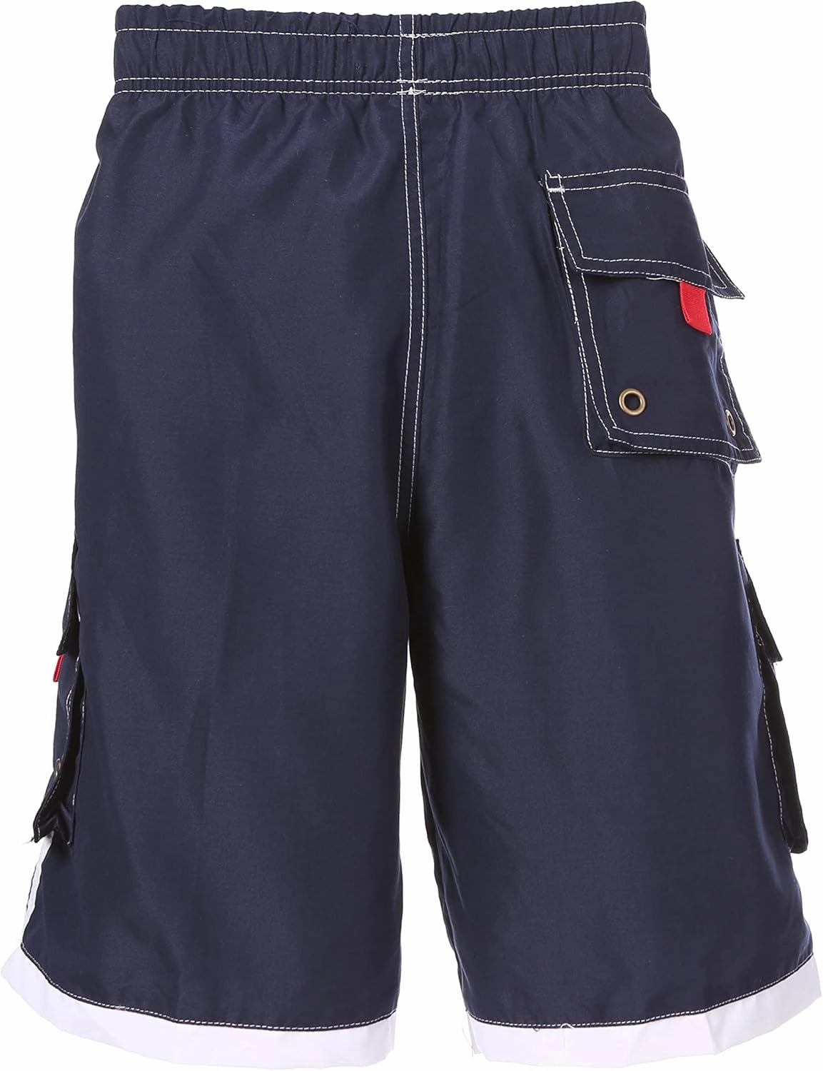 Sakkas Mens Contrast Stripes Skate Surf Board Short/Swim Trunks