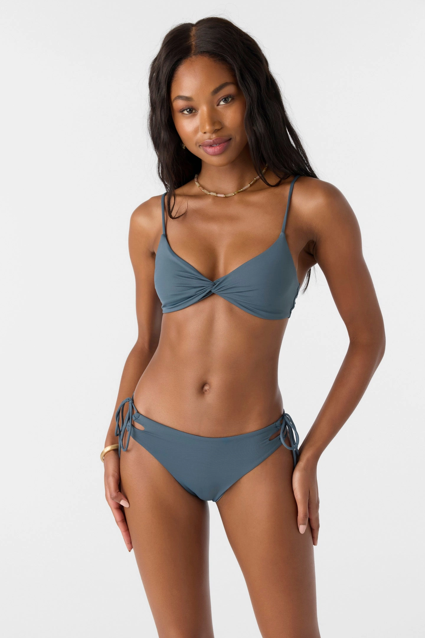 SALTWATER SOLIDS MALIBU TWIST BRALETTE TOP