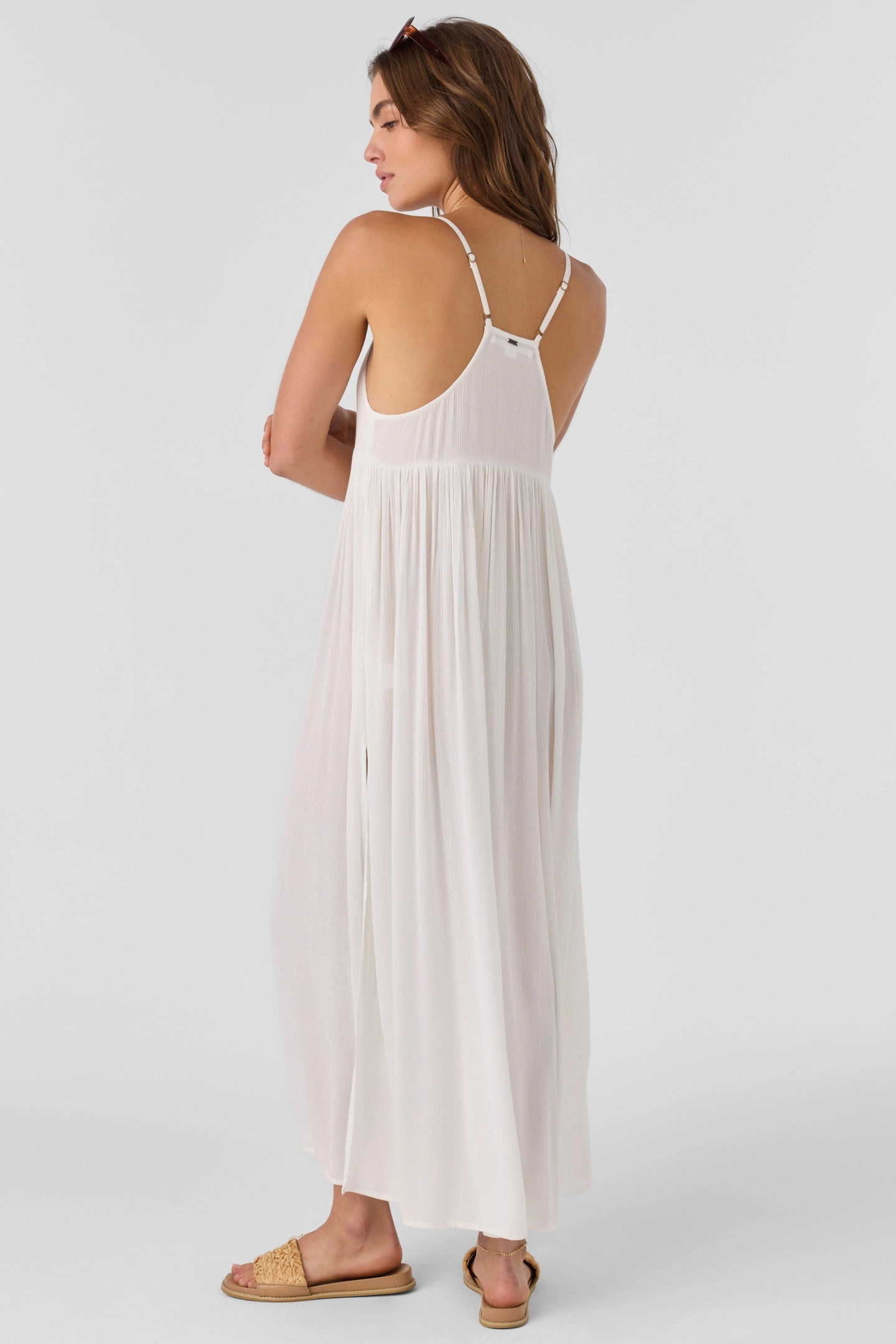 SALTWATER SOLIDS MEL MAXI COVER-UP DRESS