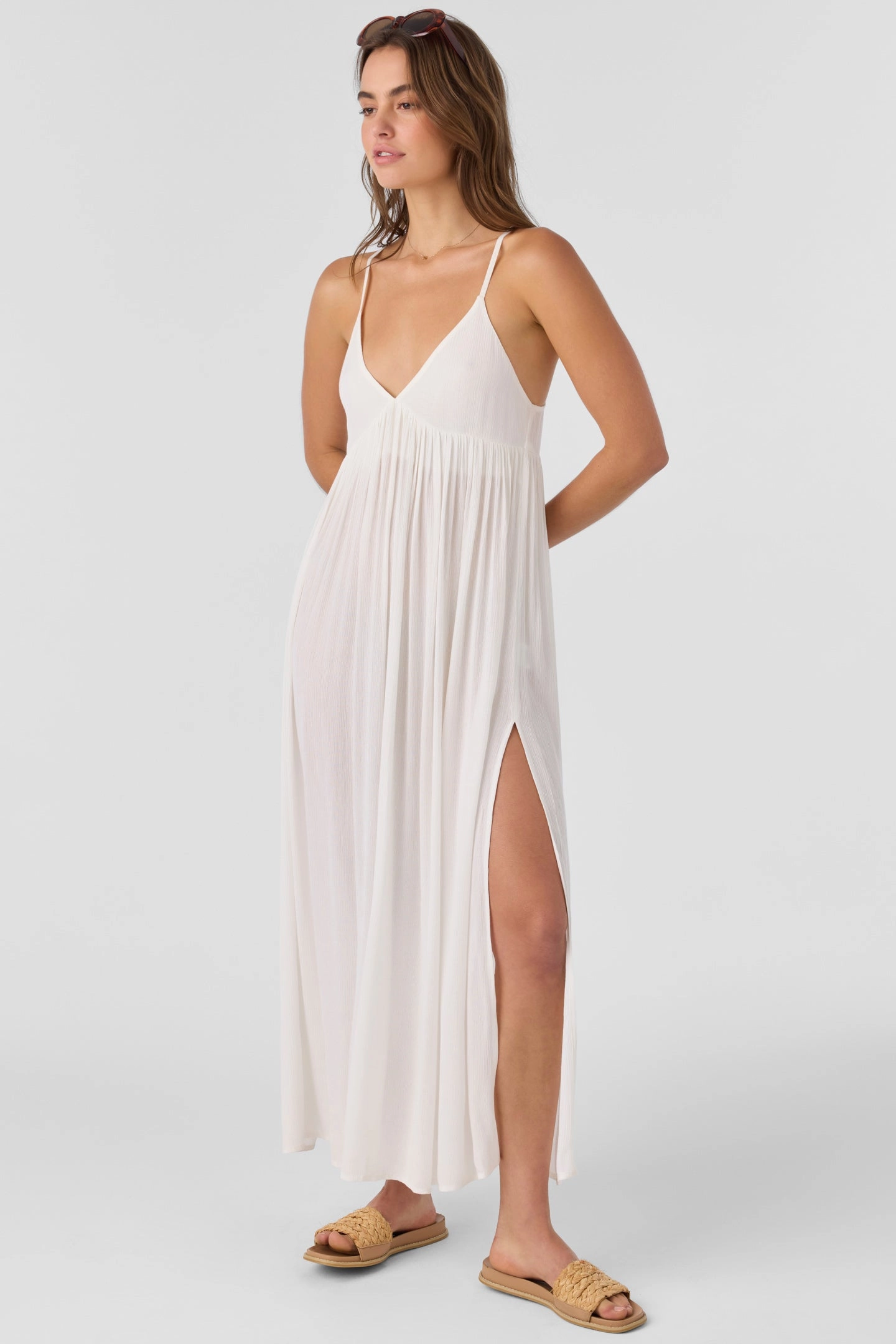SALTWATER SOLIDS MEL MAXI COVER-UP DRESS
