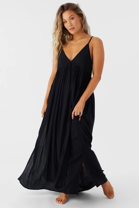 SALTWATER SOLIDS MEL MAXI COVER-UP DRESS
