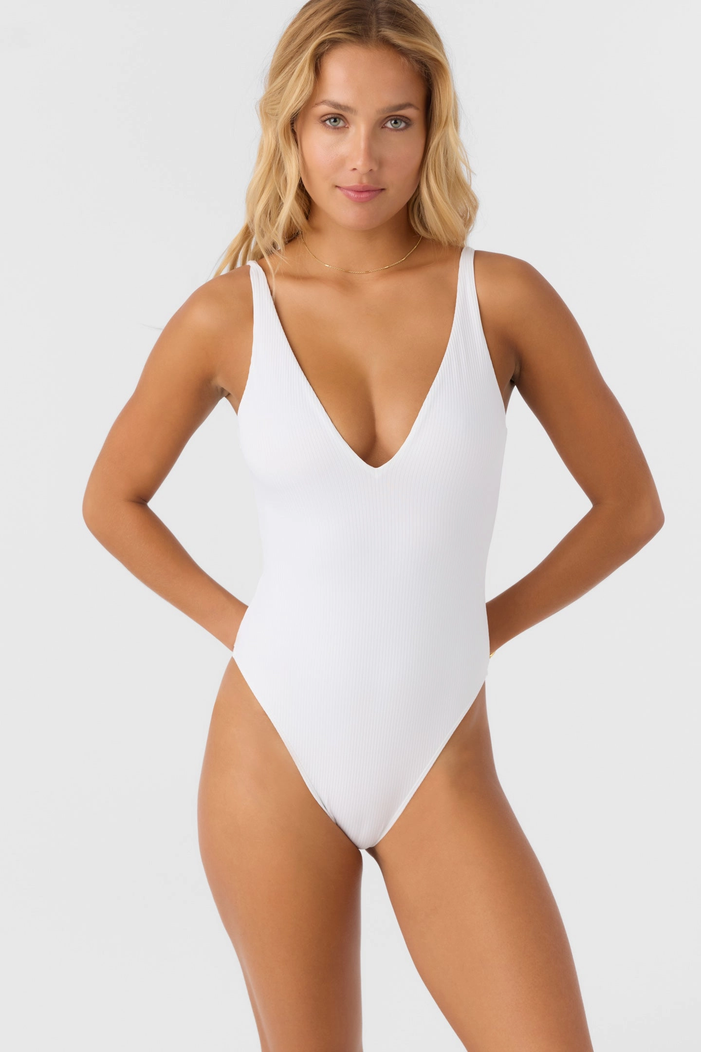SALTWATER SOLIDS RIB EDGEWATER ONE-PIECE