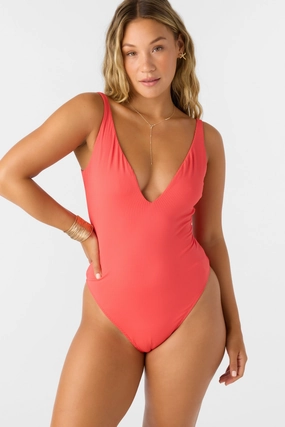 SALTWATER SOLIDS RIB EDGEWATER ONE-PIECE