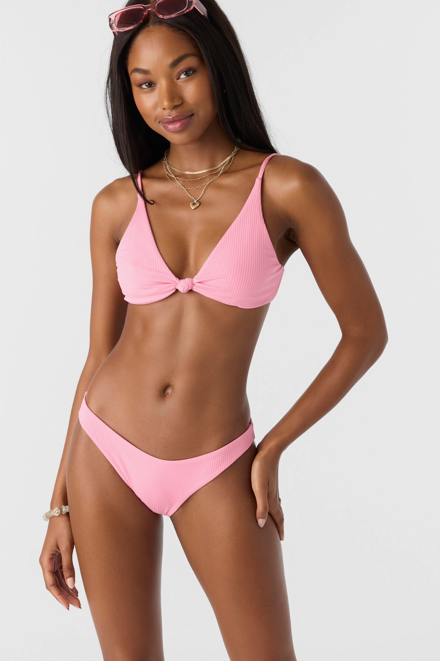 SALTWATER SOLIDS RIB PISMO BRALETTE TOP