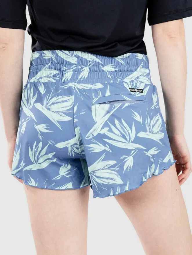 Salty Crew Beach Break Boardshorts Women's Large Blue Tropical Swimwear VDA257
