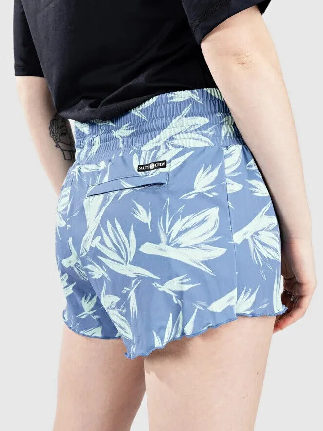 Salty Crew Beach Break Boardshorts Women's Large Blue Tropical Swimwear VDA257