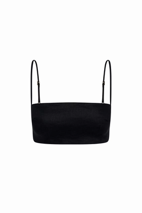 San Diego Top - Black Linen