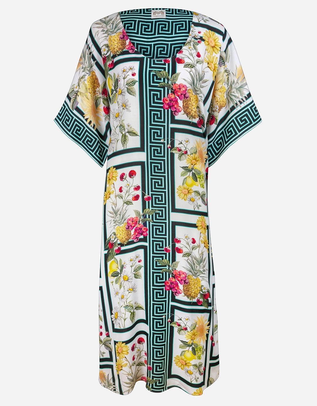 Scenery Maxi Kaftan - Monochrome Garden