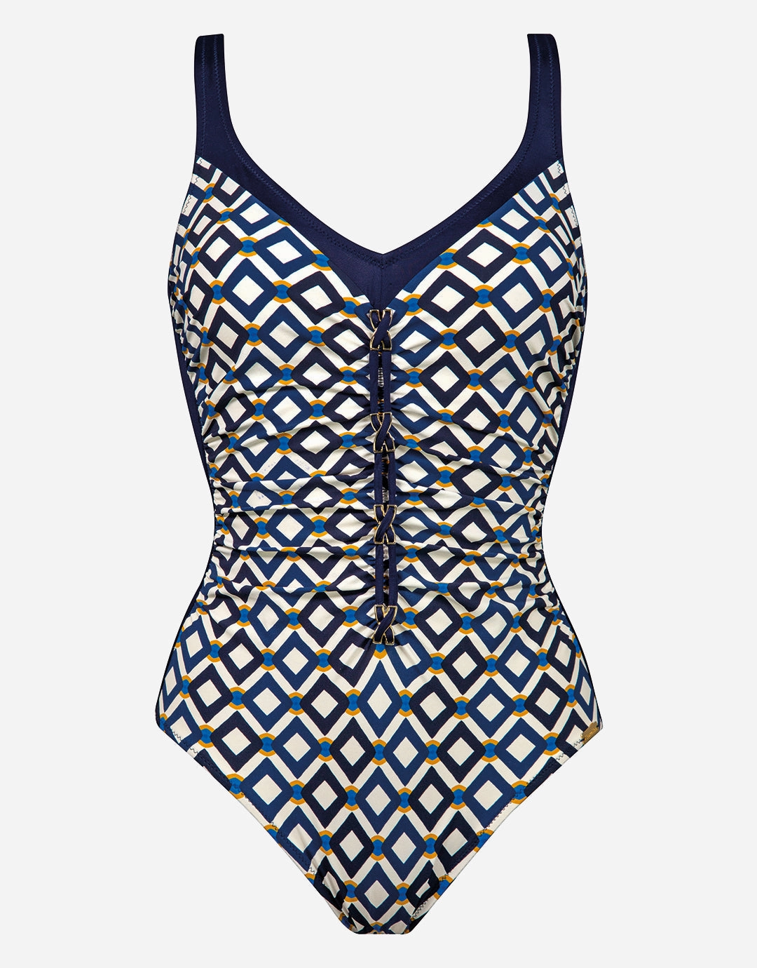 Seaside Dining Moulded Swimsuit - Navy Cream