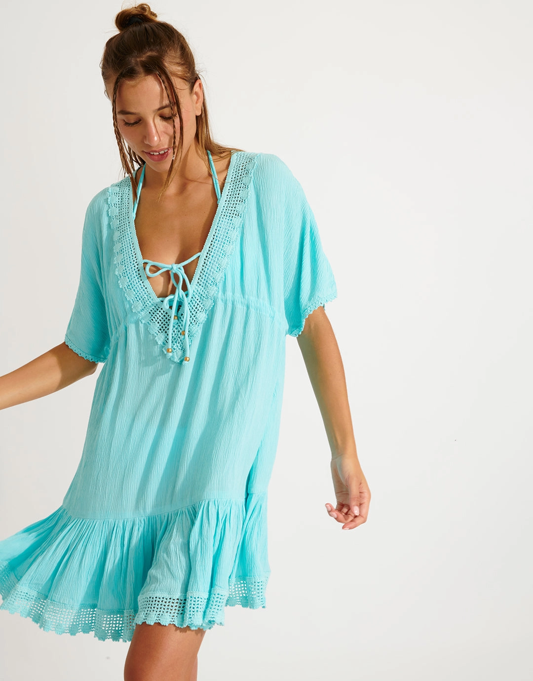 Seatime Avelle Beach Dress - Turquoise