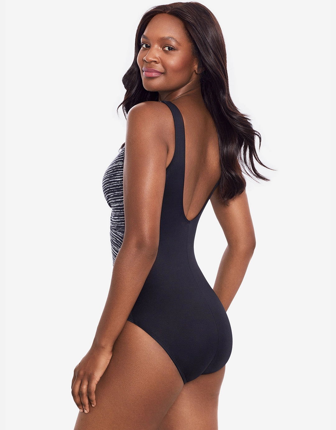 Selenite Layered Escape Swimsuit - Black