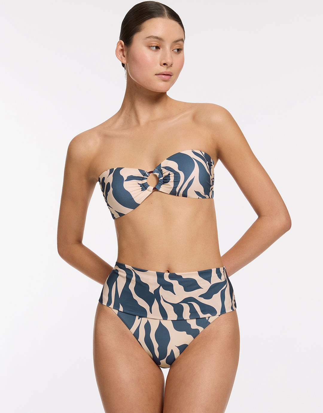 Sereno Fold Bikini Pant - Steel Blue