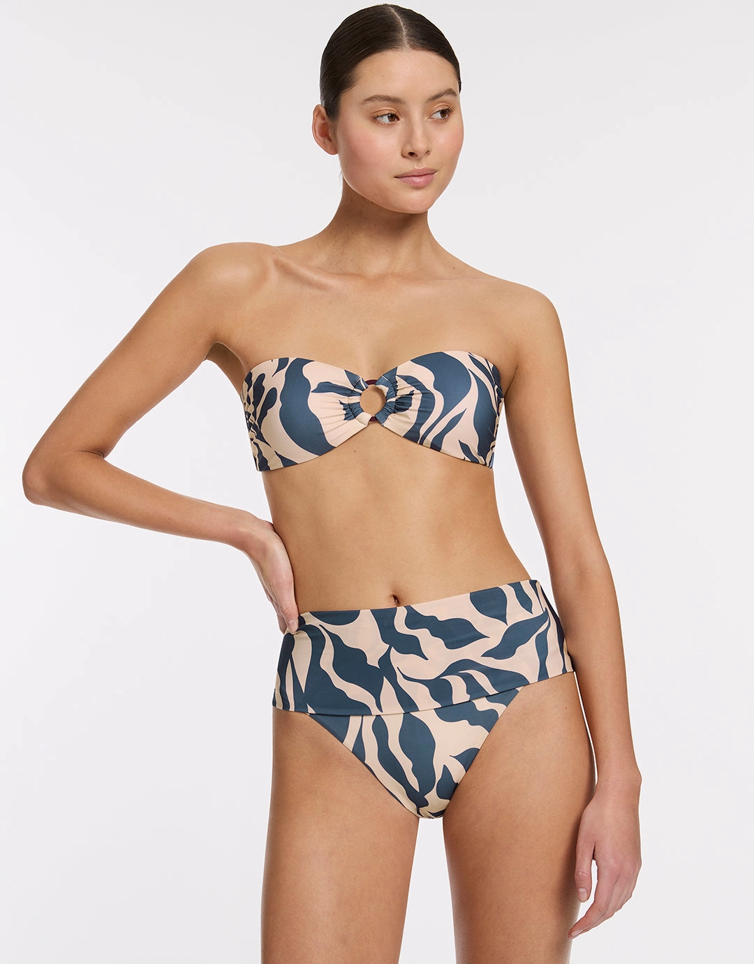 Sereno Fold Bikini Pant - Steel Blue