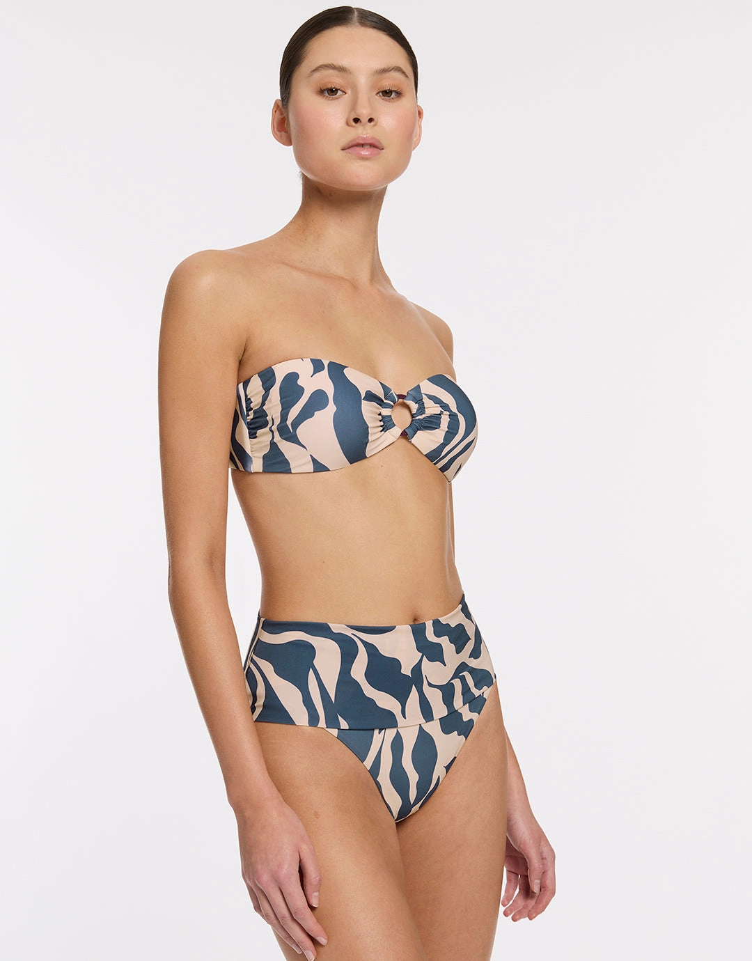 Sereno Fold Bikini Pant - Steel Blue