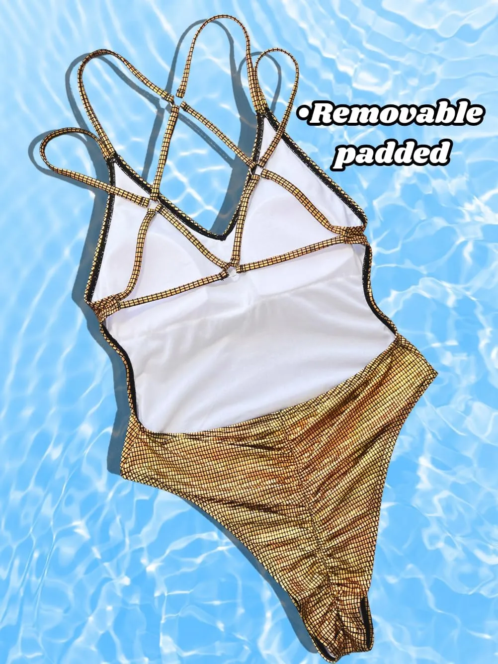 Sexy Swimsuit for Women,Backless Scrunch Butt High Cut Monokini,One Piece Cheeky Bathing Suit Beach Pool Party