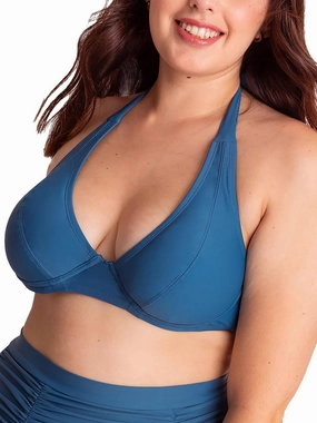 SHAPERMINT Women's Halter Bikini Top - Swim Tops for Women, Swimwear from Small to Plus Size