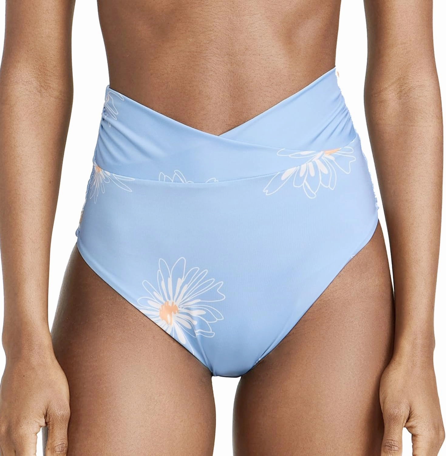 SherryDC Women's High Waisted V Cut Bikini Bottoms Twist Bathing Suit Swimsuit Bottoms