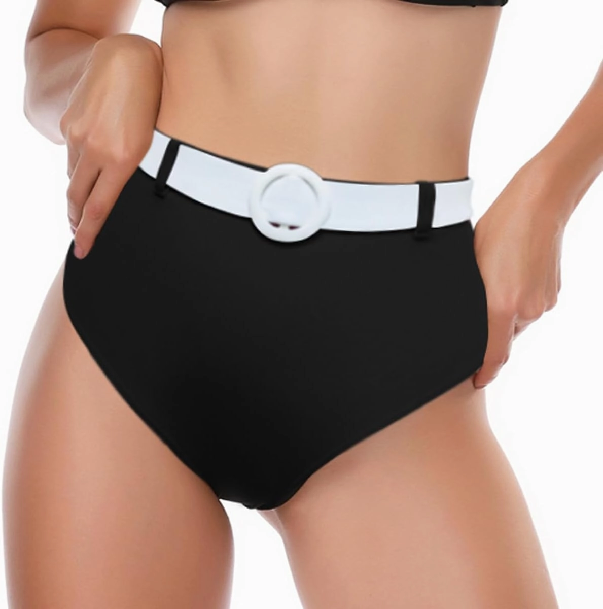 SherryDC Women's High Waisted V Cut Bikini Bottoms Twist Bathing Suit Swimsuit Bottoms