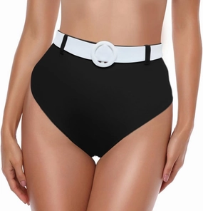 SherryDC Women's High Waisted V Cut Bikini Bottoms Twist Bathing Suit Swimsuit Bottoms